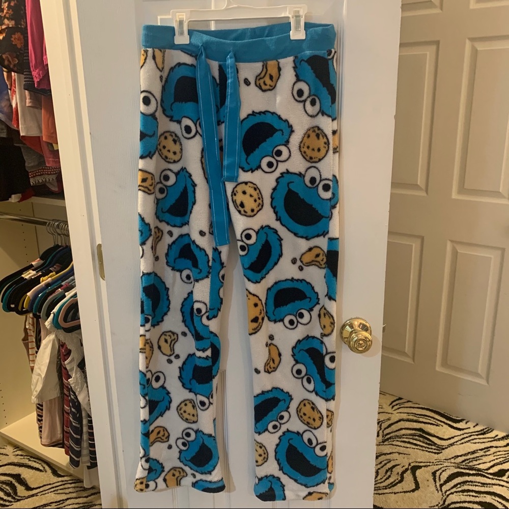 Cookie Monster Fuzzy Pajama Pants
